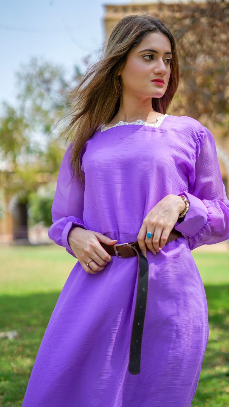 SENORITA Purple Long Maxi with Belt