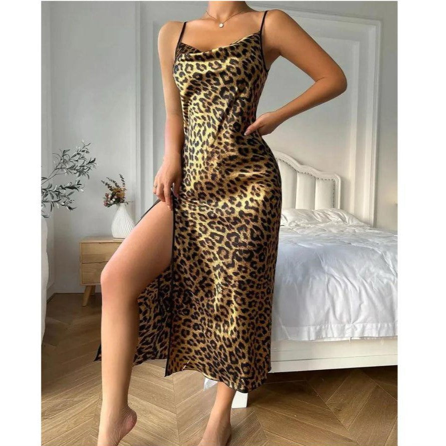 Cheetah Print Silk Nightwear