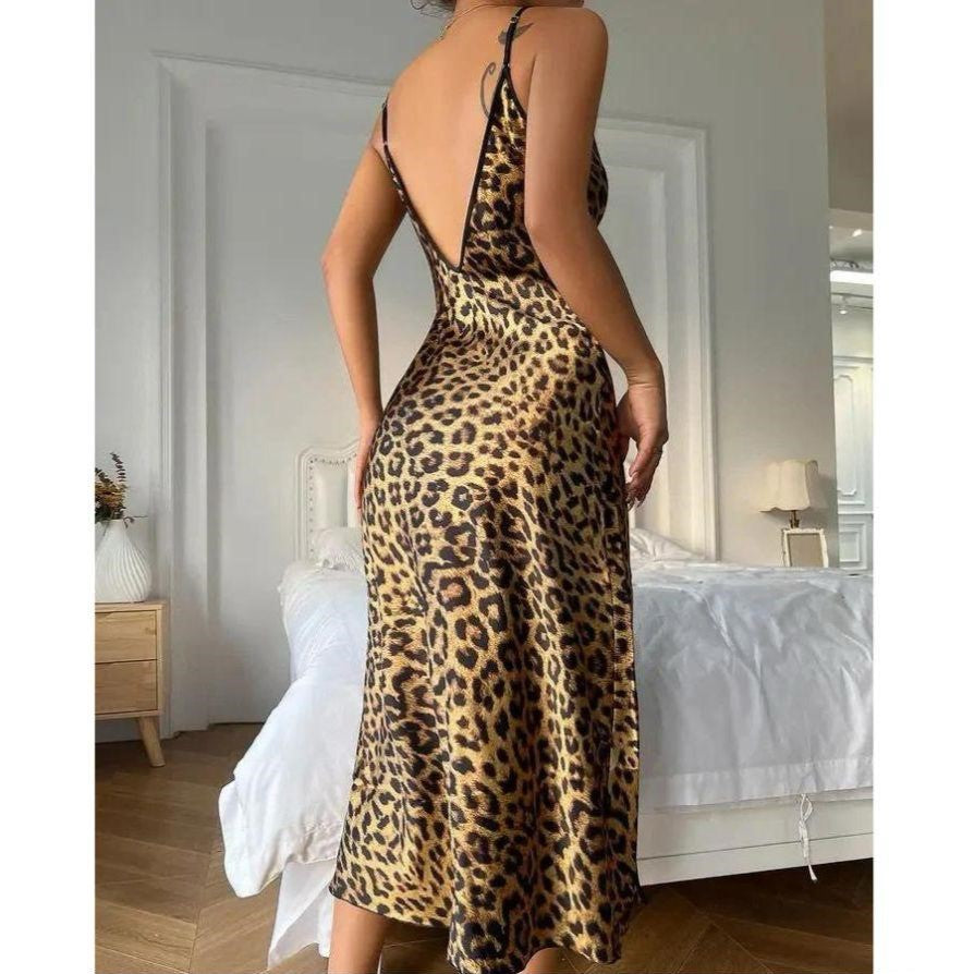 Cheetah Print Silk Nightwear