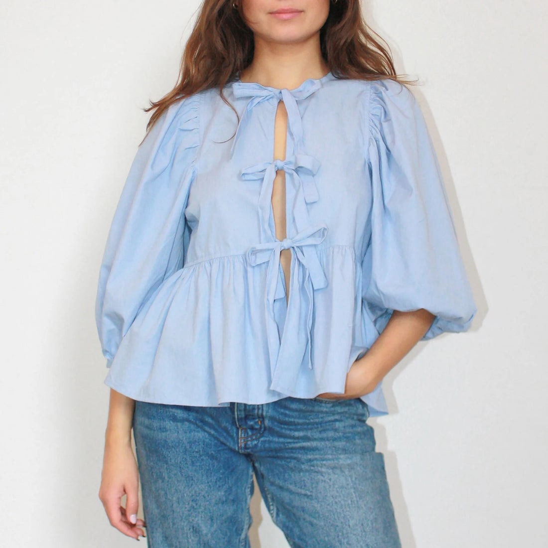 Bella Bow Peplum Blouse