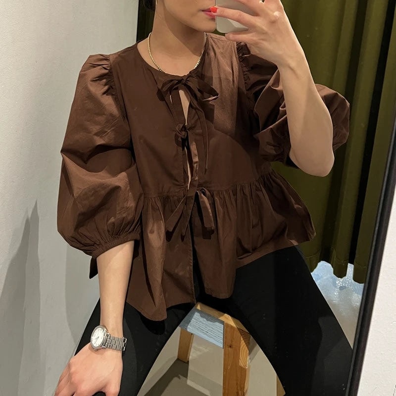 Bella Bow Peplum Blouse