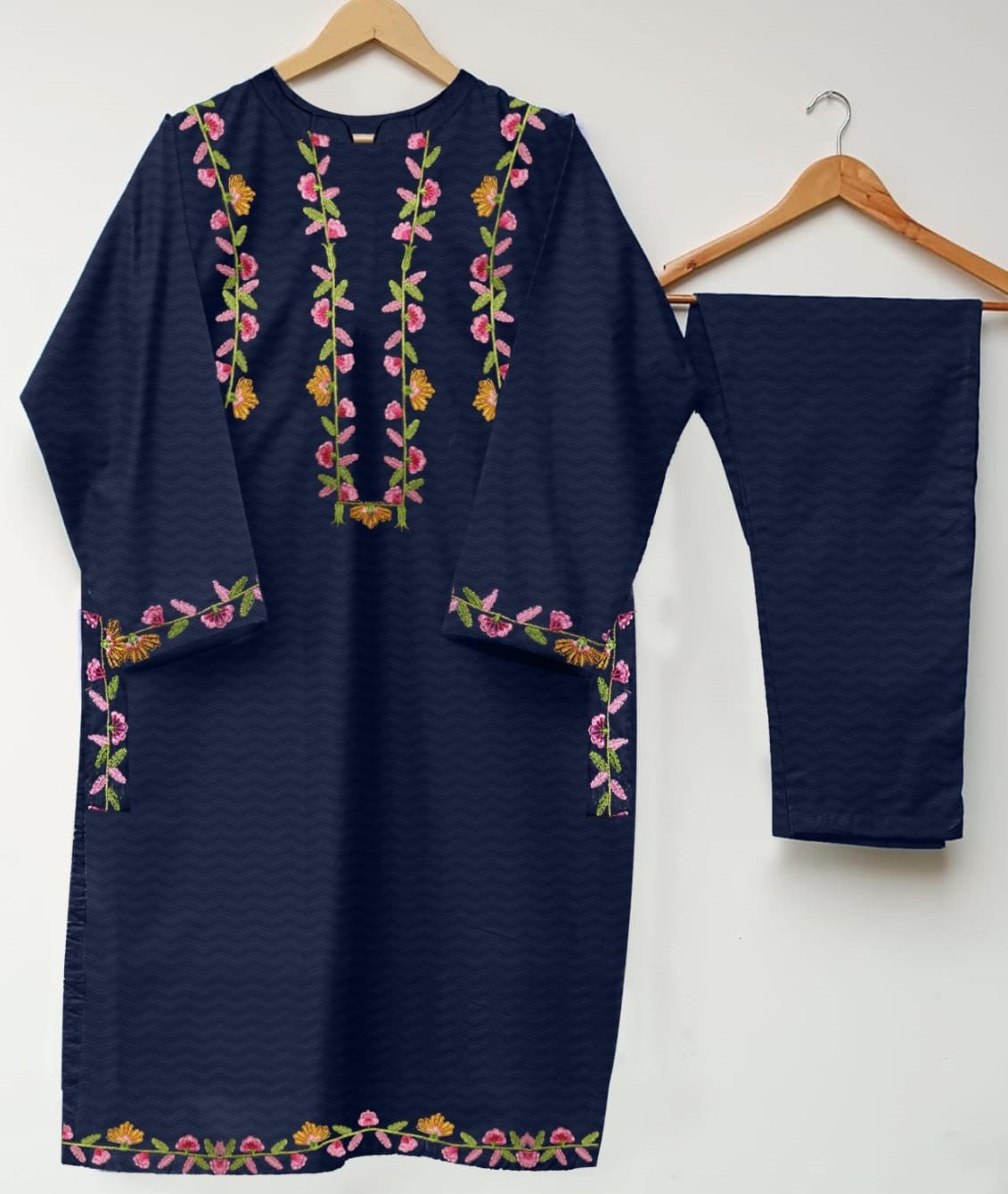 Multi Embroidered 2 Piece Dress