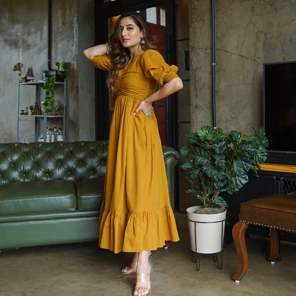 Mustard Mermaid Maxi